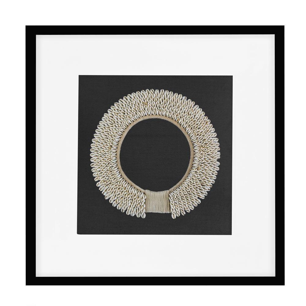 Shell Ring Natural on Black-Accessories-Bandhini Homewear Design-Natural-22 x 22--abc