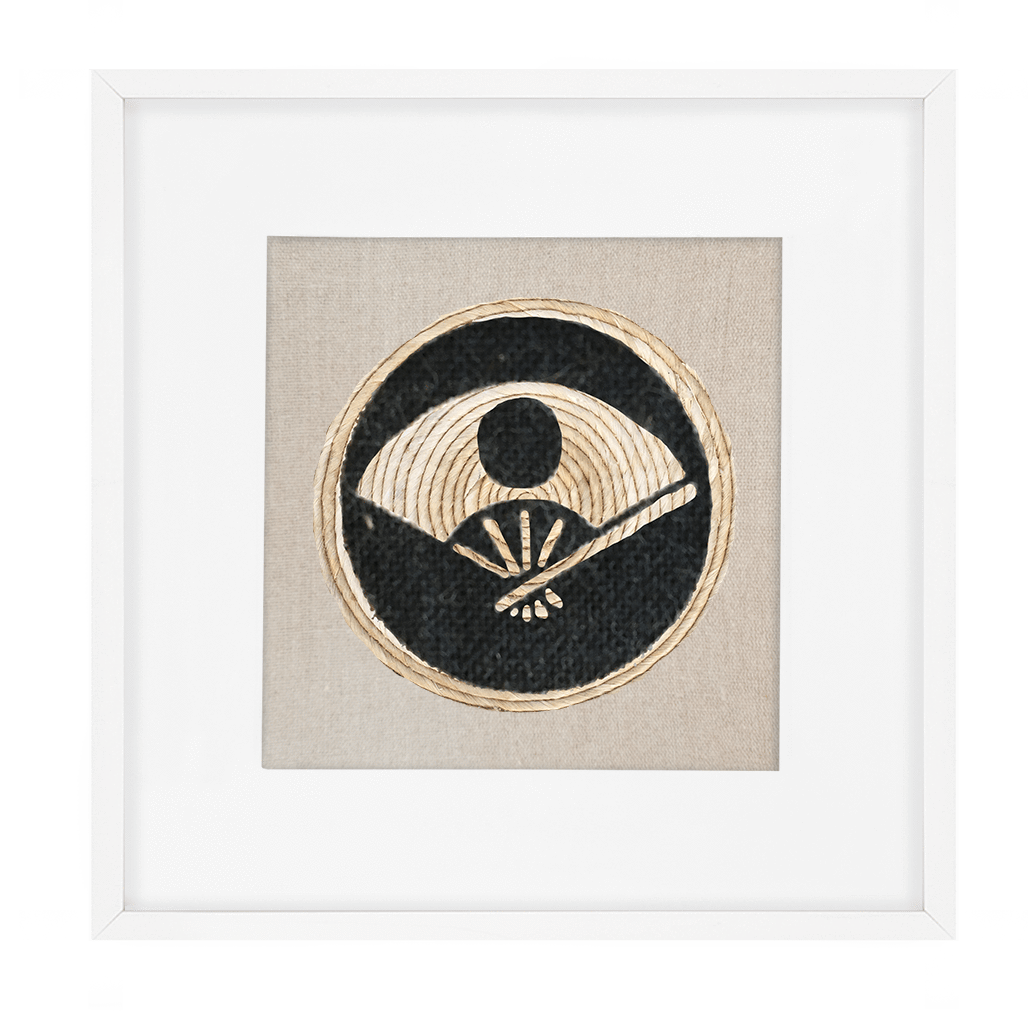 Place Mat Fan Natural Artwork 52 x 52 cm-Accessories-Bandhini Homewear Design-Natural-52 x 52 cm--abc