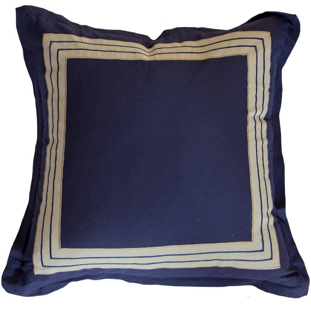 Braid Inner Panel Navy Euro Cushion 65 x 65 cm-abc