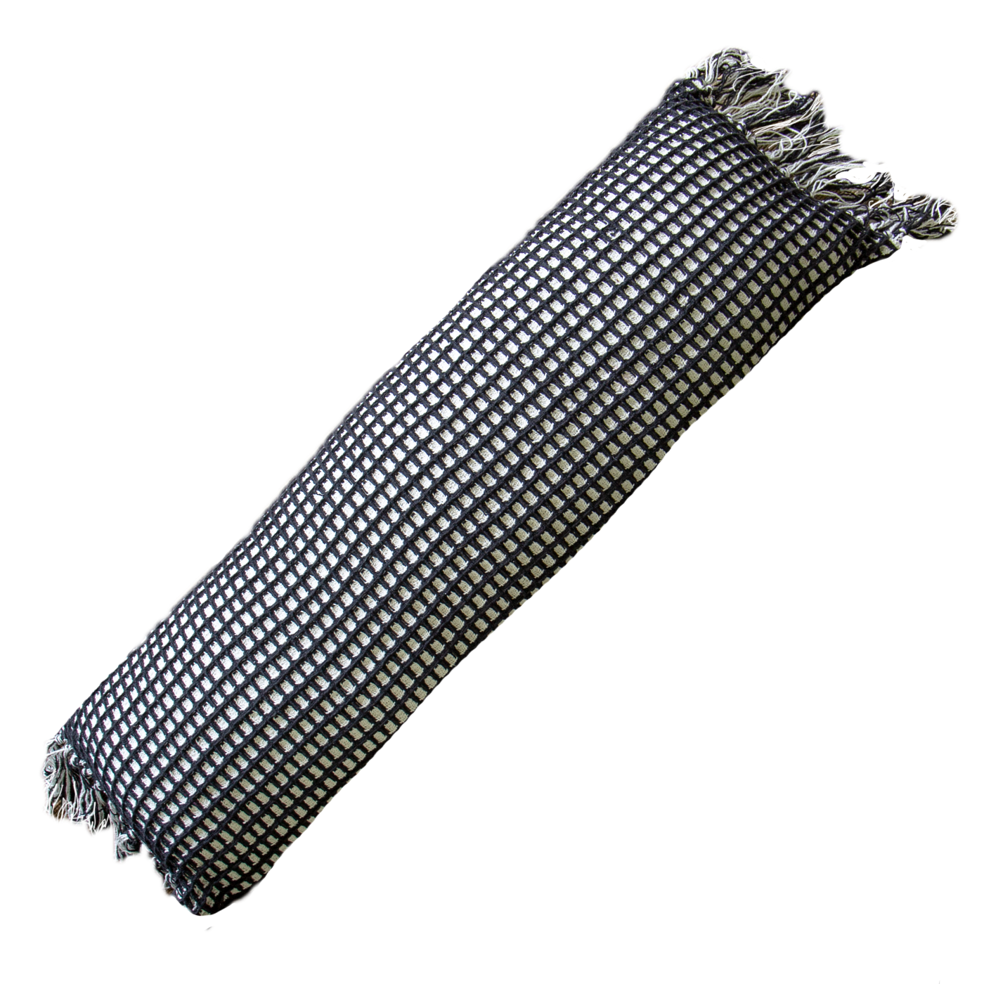 Check Black White Long Lumber Cushion 35 x 90 cm-abc