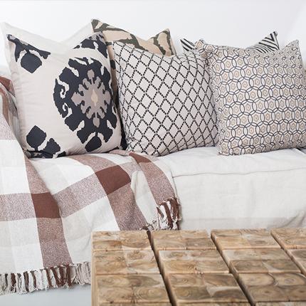 Interlaced Black Lounge Cushion 55x55cm-abc