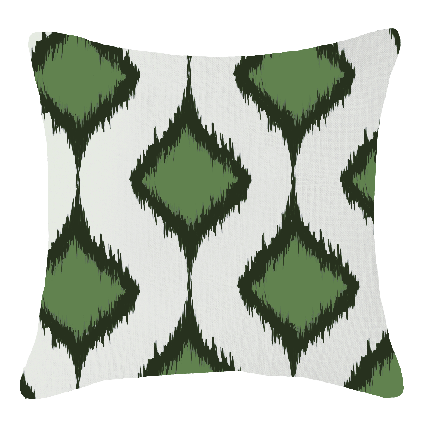 Inner Ikat Cluster Green Lounge Cushion 55 x 55 cm-abc
