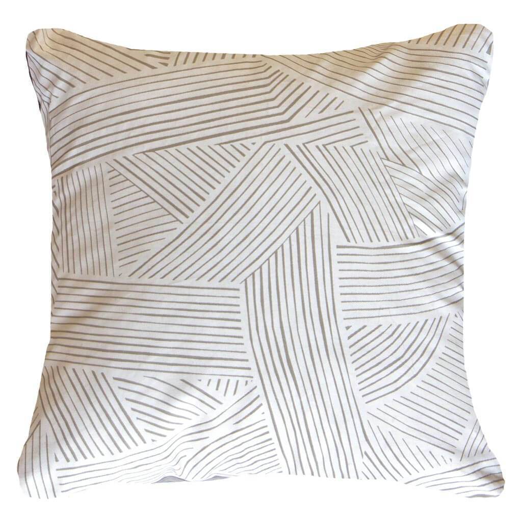 Rake Rope Natural Lounge Cushion 55 x 55 cm-Accessories-Bandhini Homewear Design-Natural-22 x 22--abc