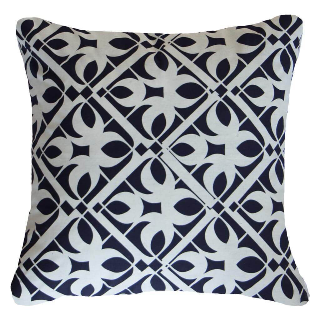 Chain Screen Navy Lounge Cushion 55 x 55 cm-abc