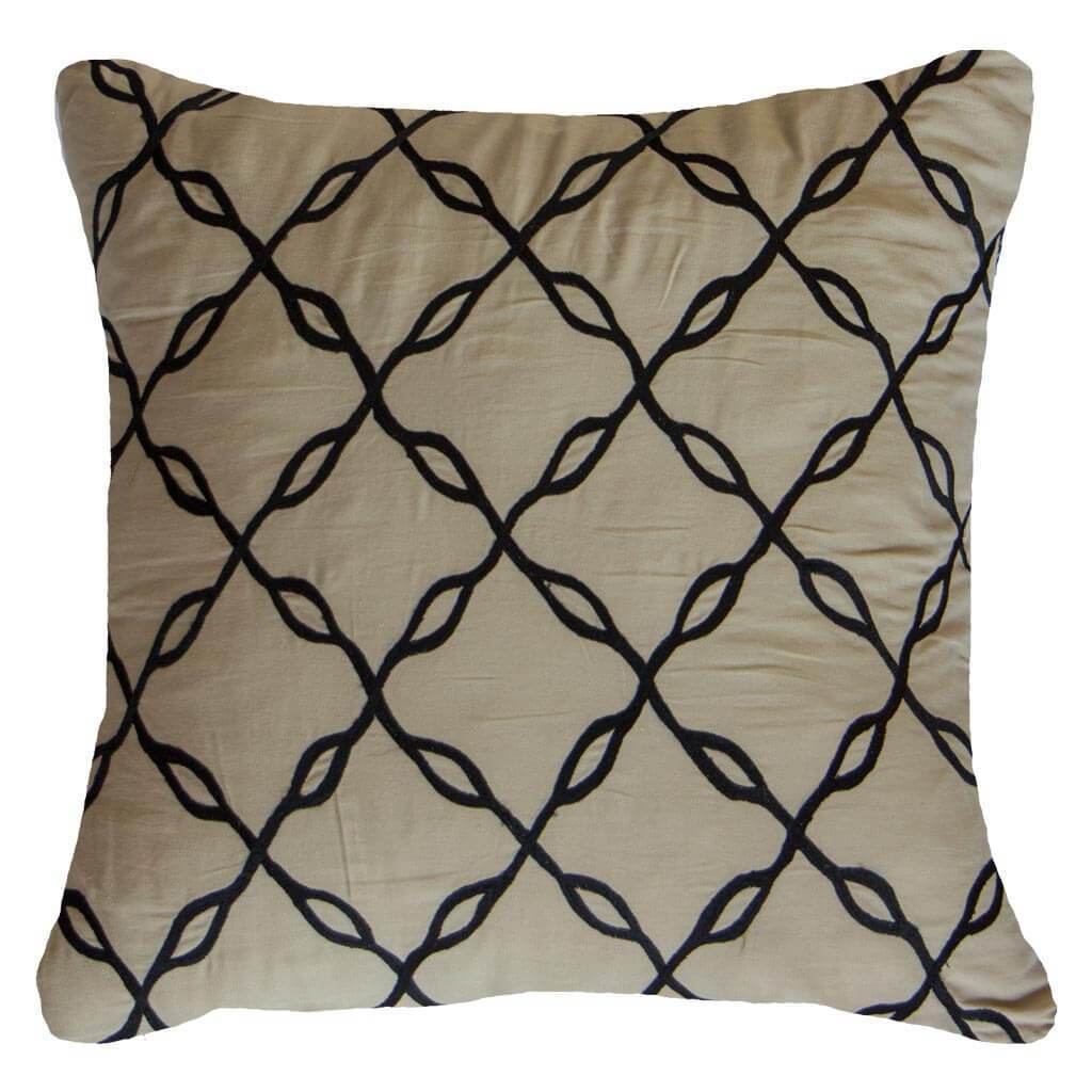 Inner Trellis Natural Lounge Cushion 55 x 55 cm-abc