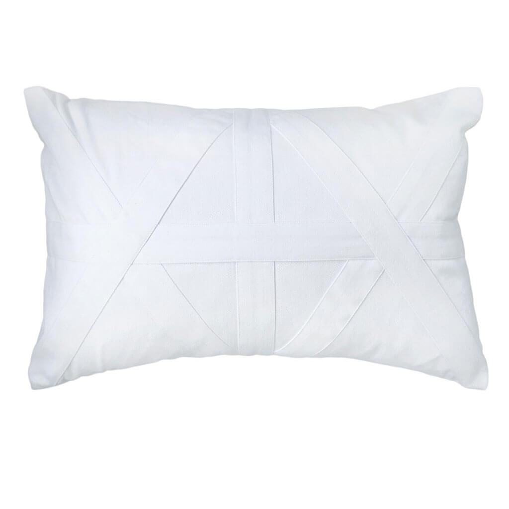 Cross Patch White Lumber Cushion 35 x 53 cm-abc