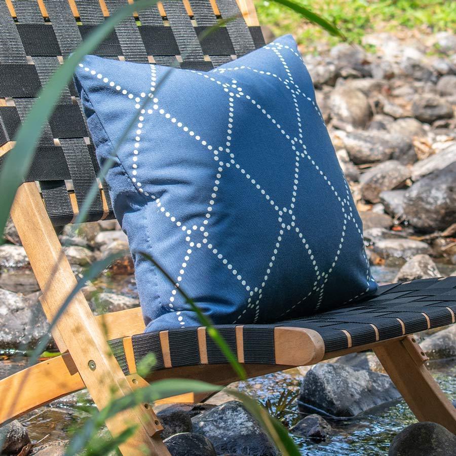 Outdoor Dots Storm Medium Cushion-Outdoors-Bandhini Homewear Design-Storm-20 x 20--abc