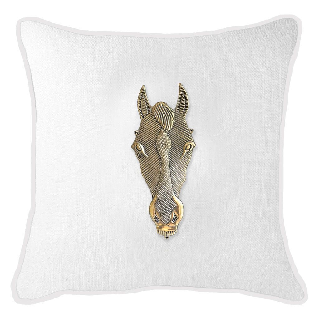 Horse Head White Lounge 55x55cm-abc