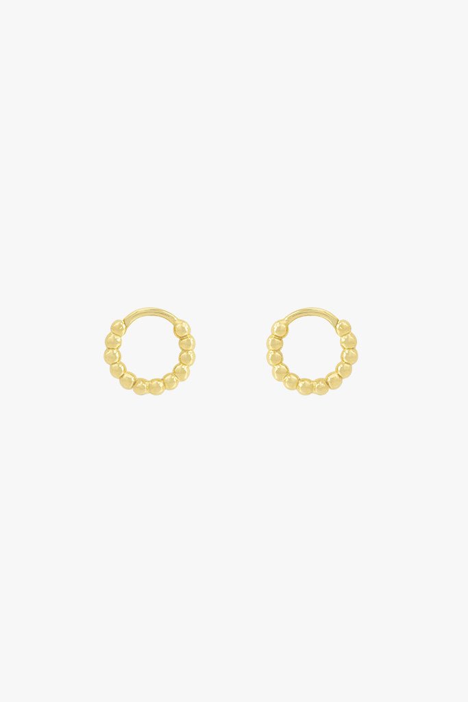 Small dots hoop gold plated (11mm)-Hoop-wildthings_collectables-Gold plated-Single piece--abc