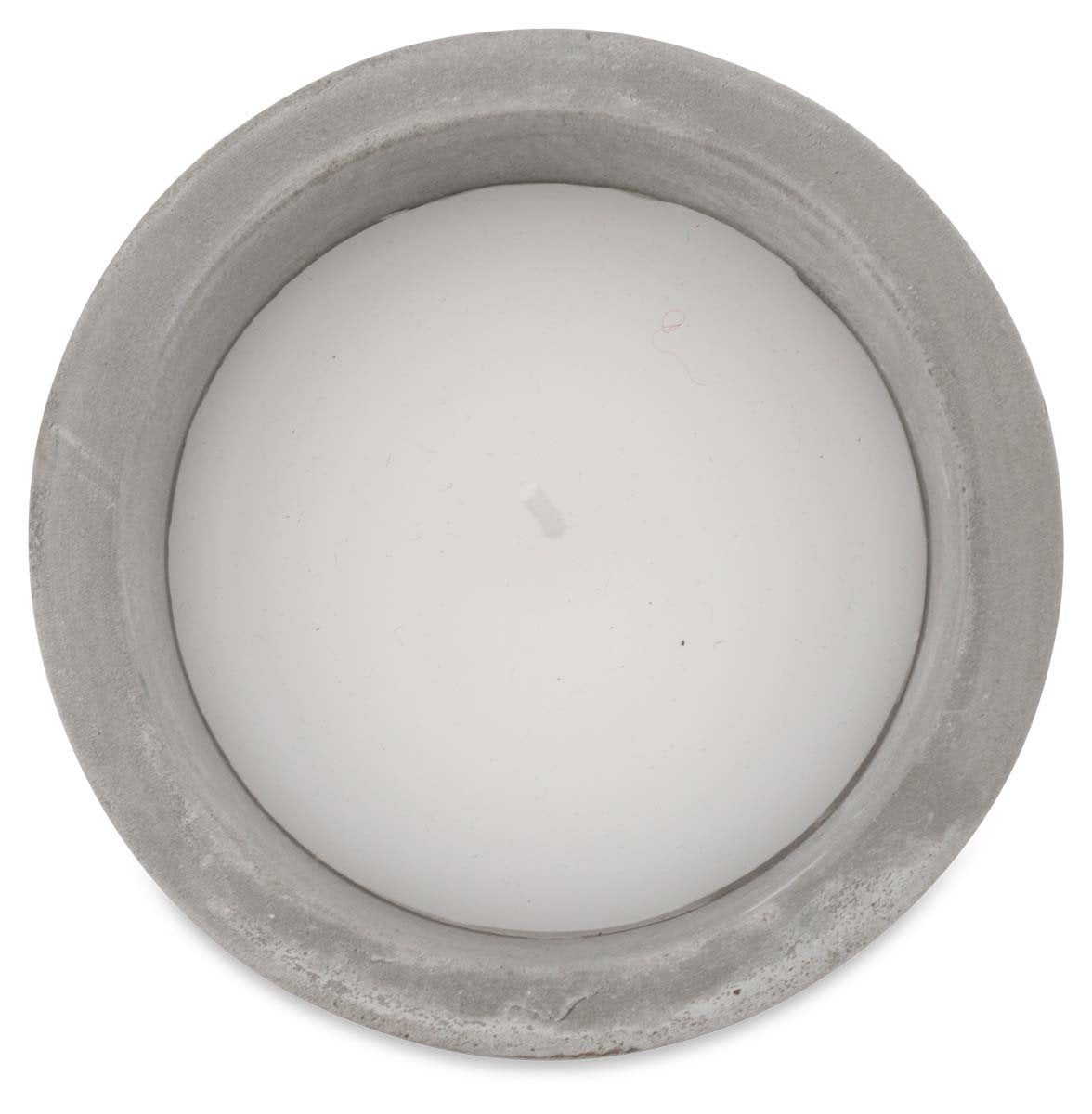 Nanjin Small Cement Candle Pot with Wax On Metal Stand-abc