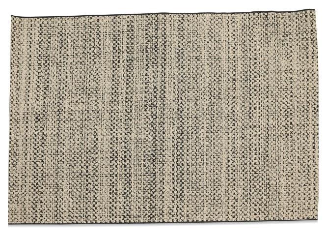 Layla Classic Jute Polypropylene Rug - Black/Jute-abc