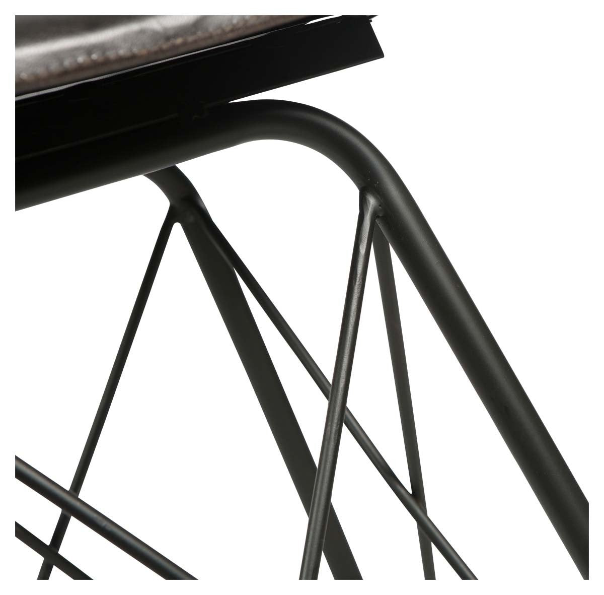 Capri Leather Bar Stoolwith Iron Legs-abc