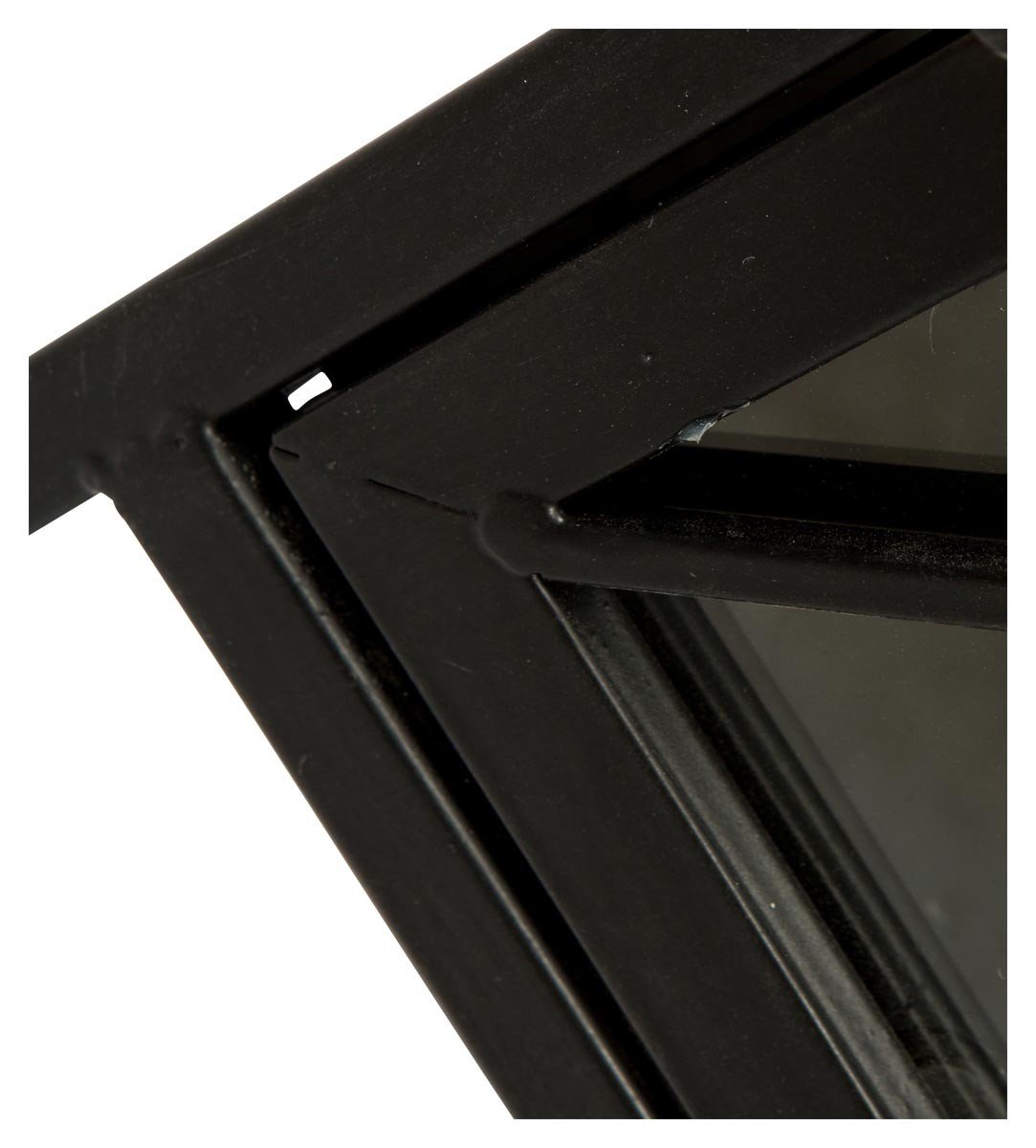 Metal Sideboard with 2 Glass Doors and 2 Drawers with Metal internal Shelf-abc