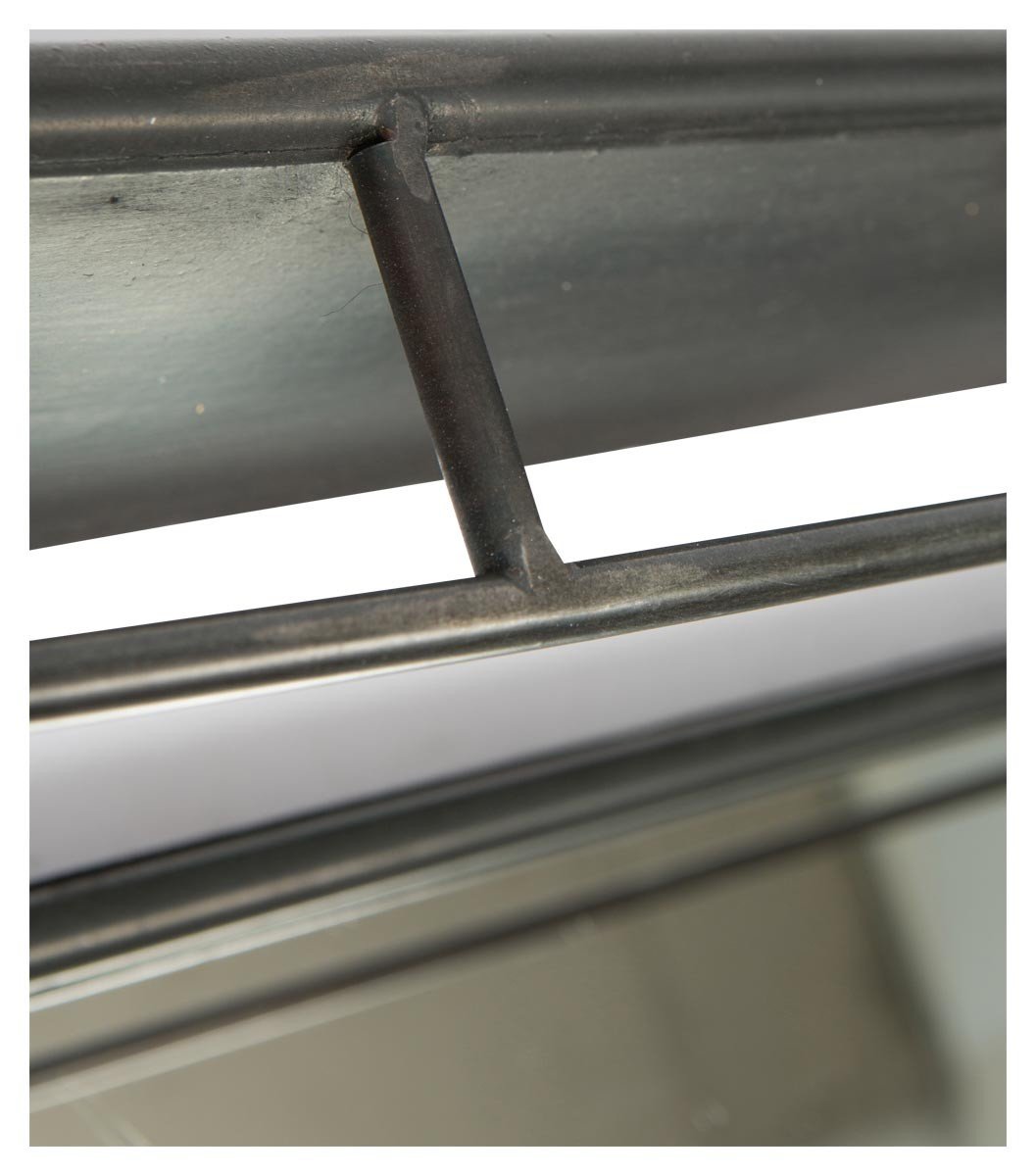 Horizontal Rectangular Metal Mirror with Shelf-abc