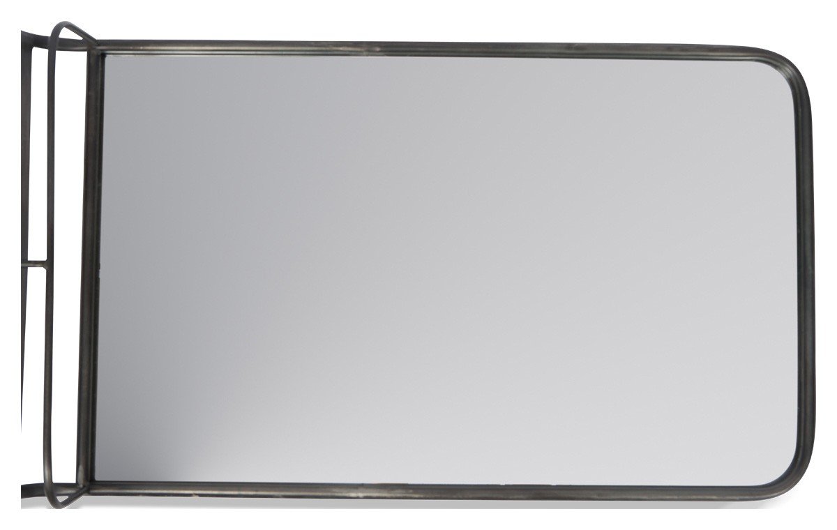 Vertical Rectangular Metal Mirror with Shelf-Living-Home & Giftware-Default Title---abc