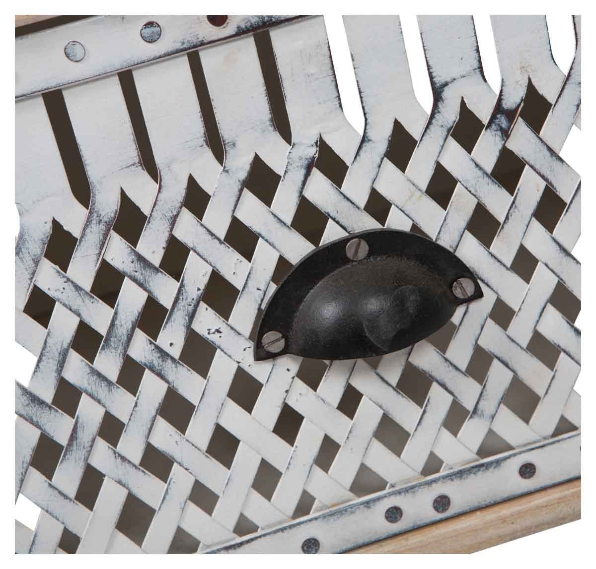 Vintage Distressed Wood and Iron One Drawer Bedside Table-Sleeping-Home & Giftware-Default Title---abc