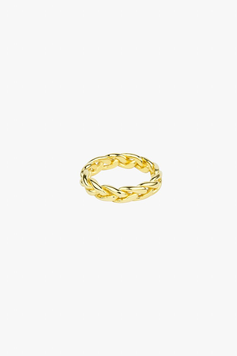Braided ring gold plated-abc