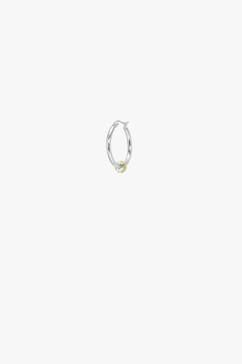 Citrine earring charm silver-abc