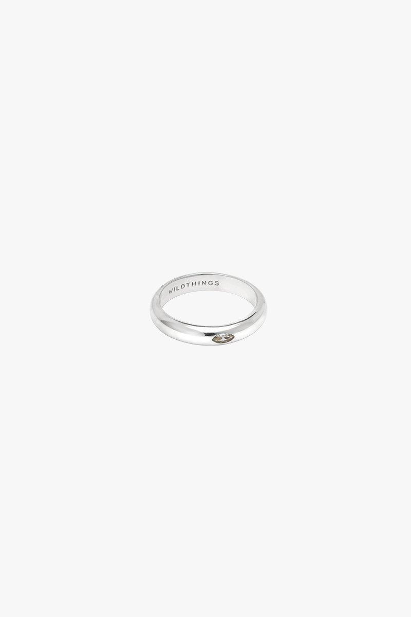 Diamond Pebble ring silver-abc