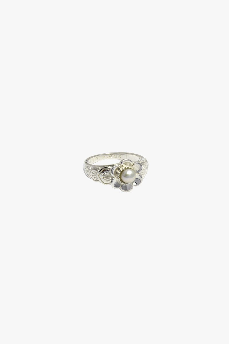 Fleur pinky ring silver-abc