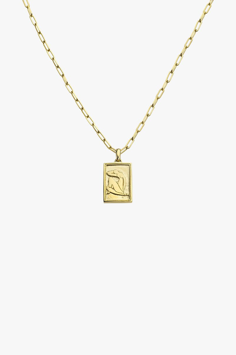 Matisse woman pendant gold plated-abc