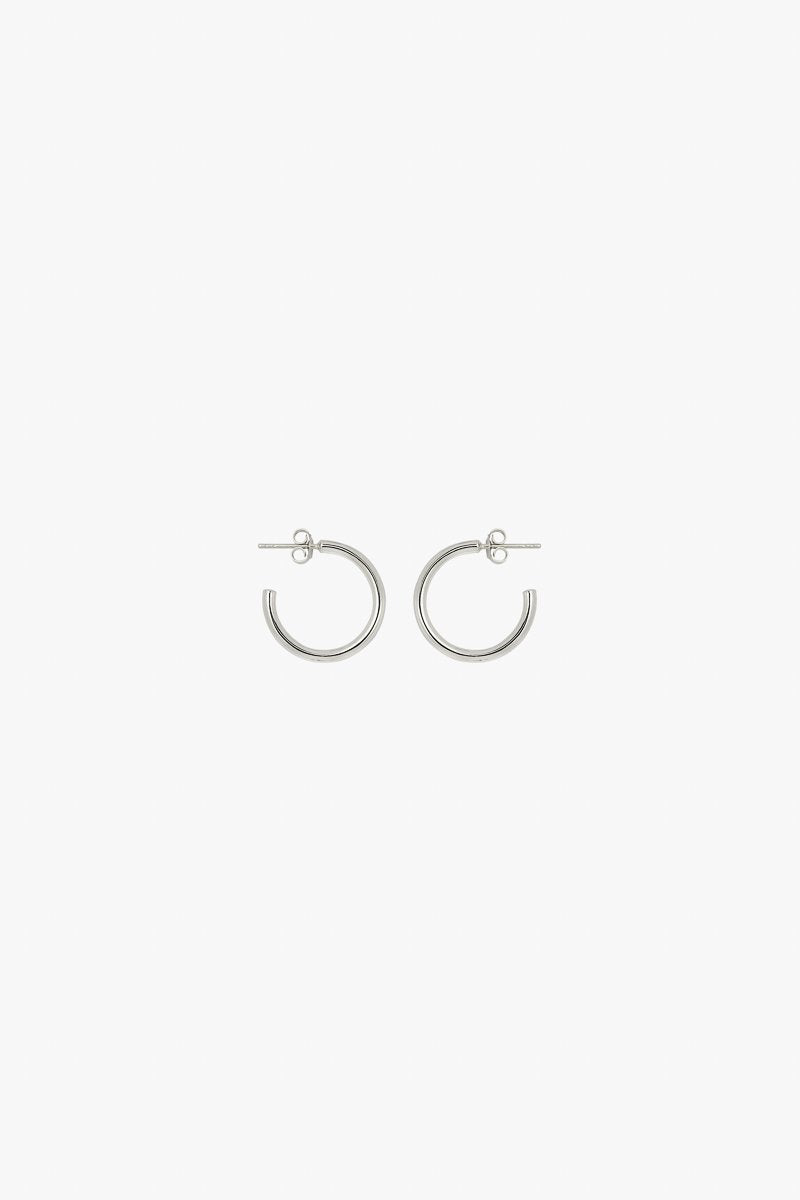 Medium hoop earring silver (22mm)-abc