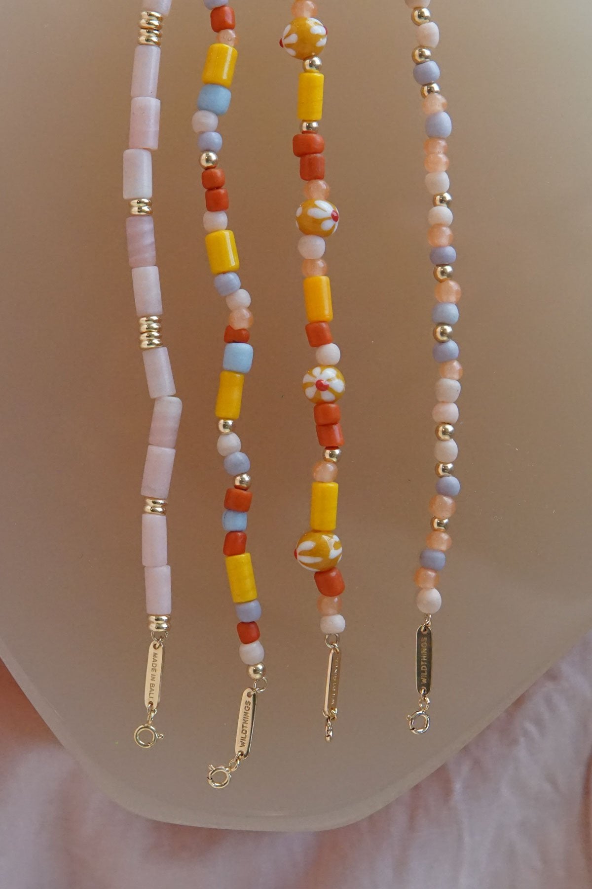 Rainbow necklace gold plated (34 cm)-Necklace-wildthings_collectables-Gold plated---abc