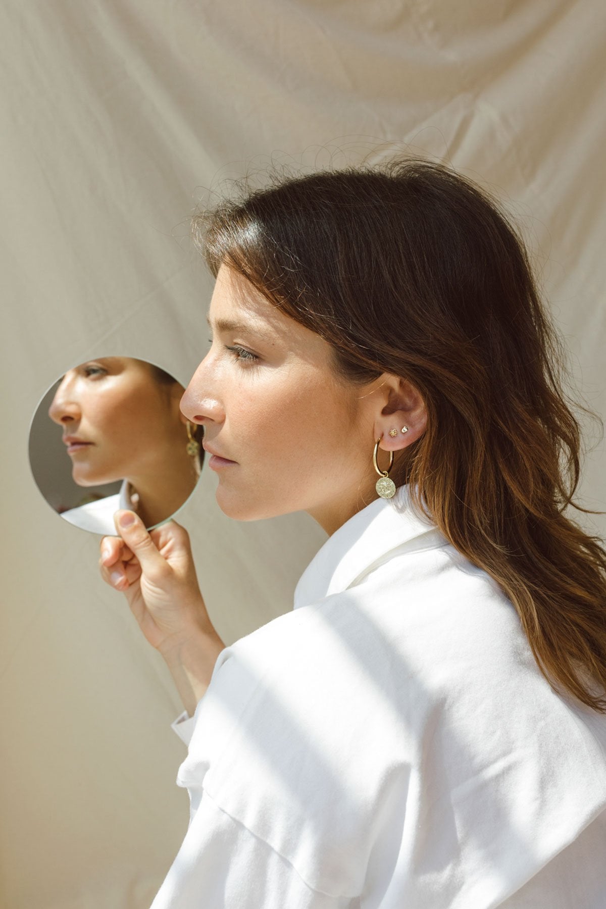 Cloud stud gold plated-abc