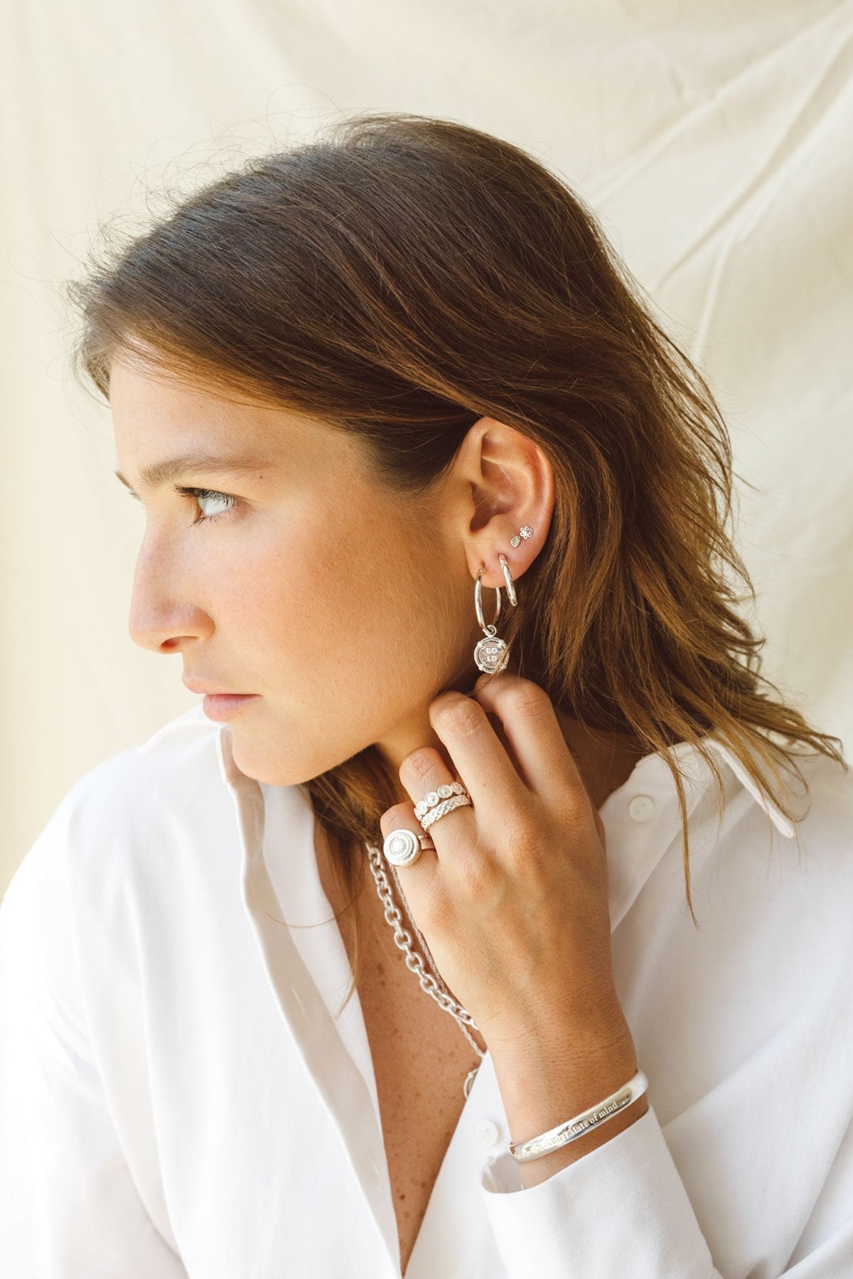 Cloud stud silver-abc