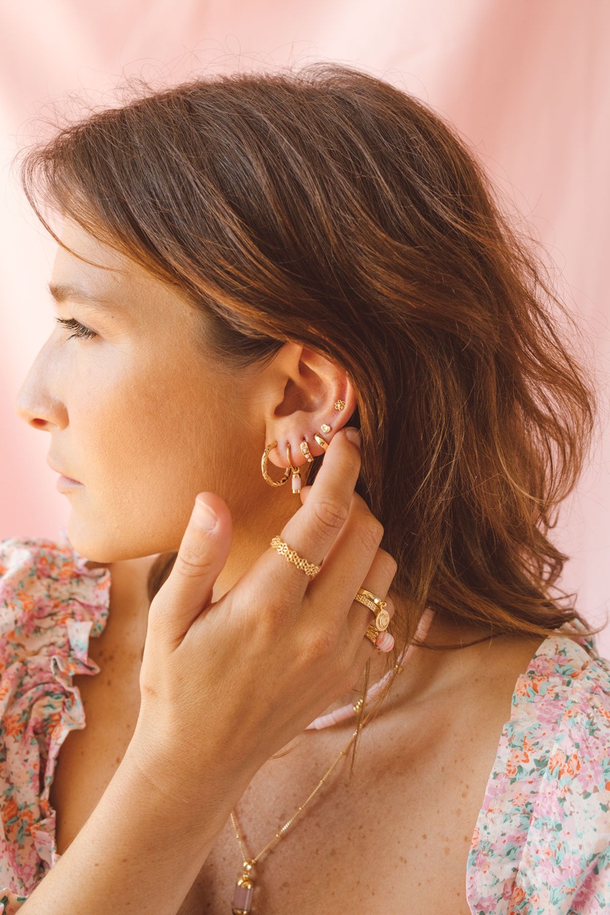 Cloud stud solid gold-abc