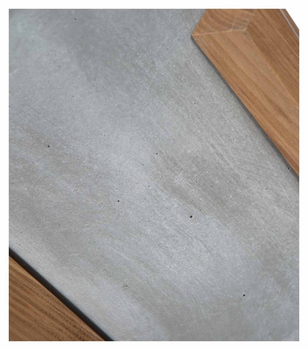 Round Concrete Planter on Wooden Oak Stand Small-Accessories-Home & Giftware-Default Title---abc