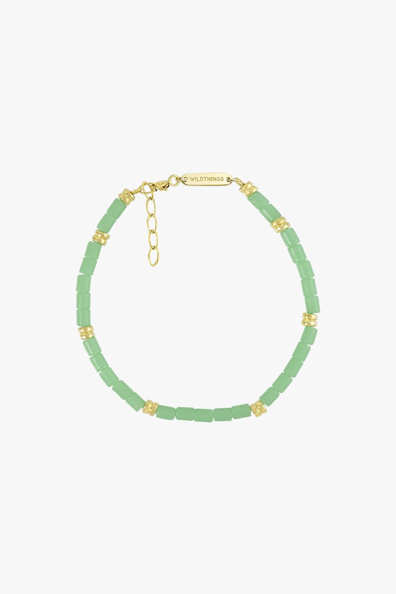 Sea green bracelet gold plated-Bracelet-wildthings_collectables-Gold plated---abc