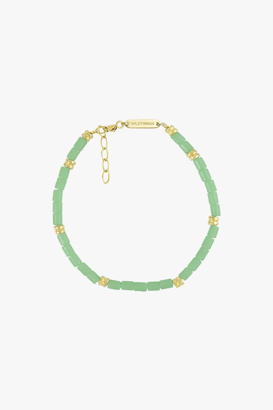 Sea green bracelet gold plated-Bracelet-wildthings_collectables-Gold plated---abc