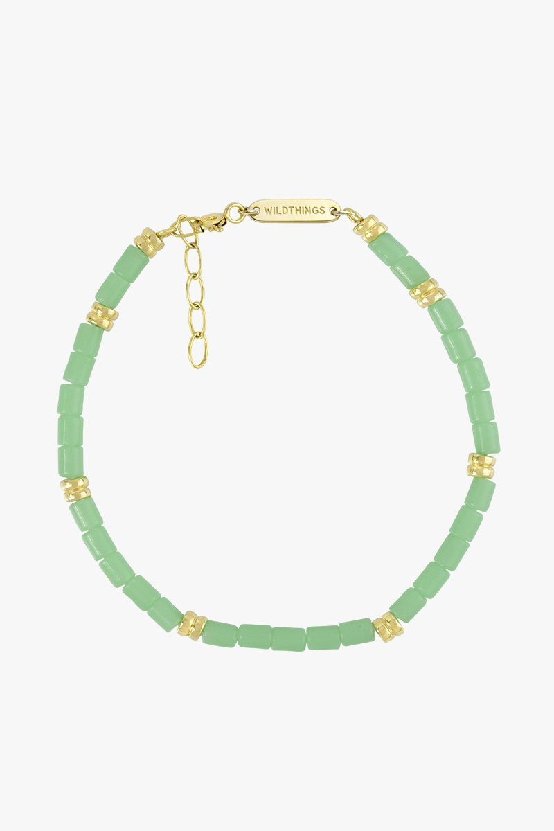 Sea green bracelet gold plated-Bracelet-wildthings_collectables-Gold plated---abc