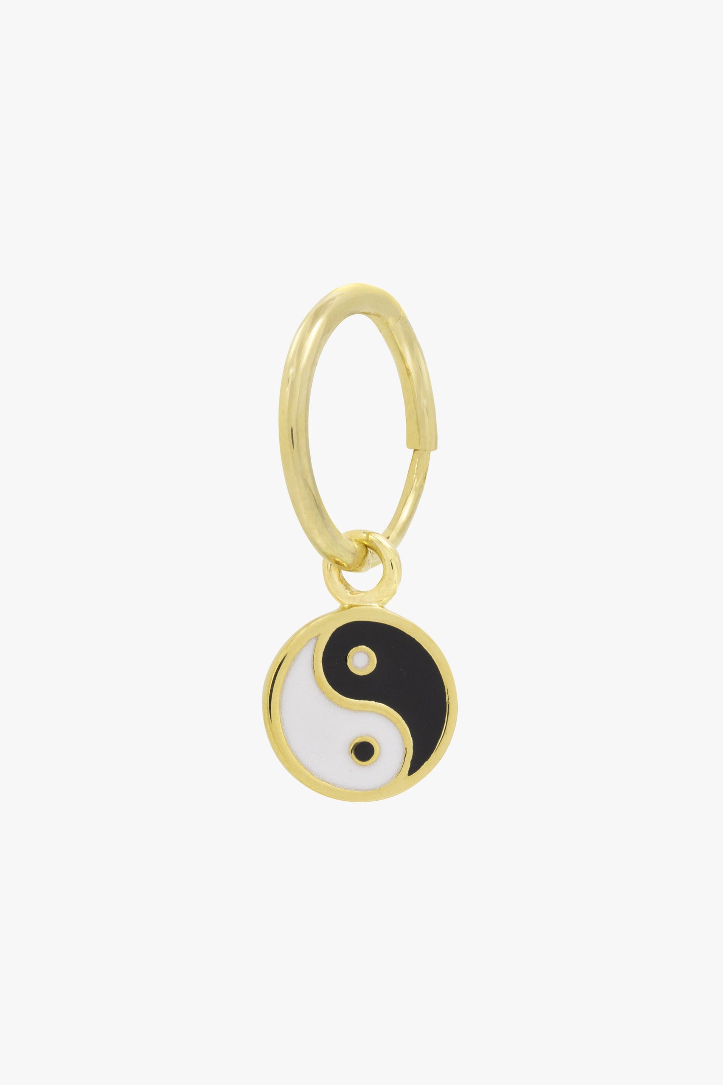 Yin yang enamel coin earring gold plated-Earring-wildthings_collectables-Gold Plated---abc