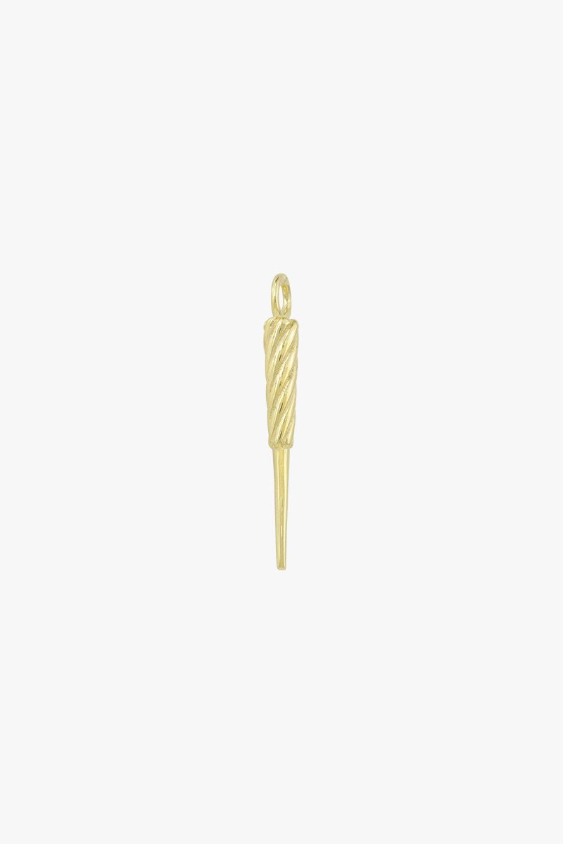 Ice pick pendant gold plated-abc