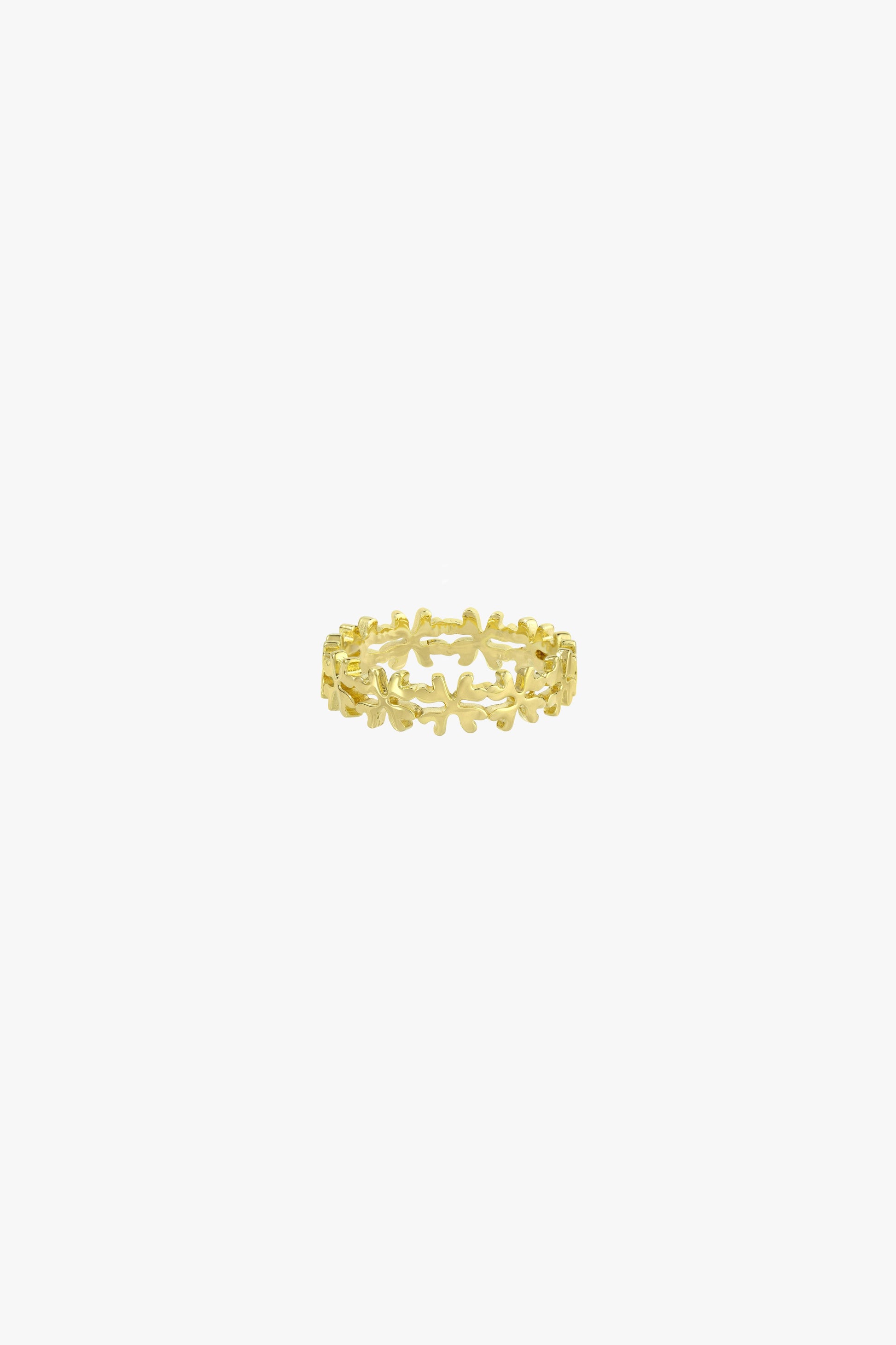 Clover club index ring gold plated-abc