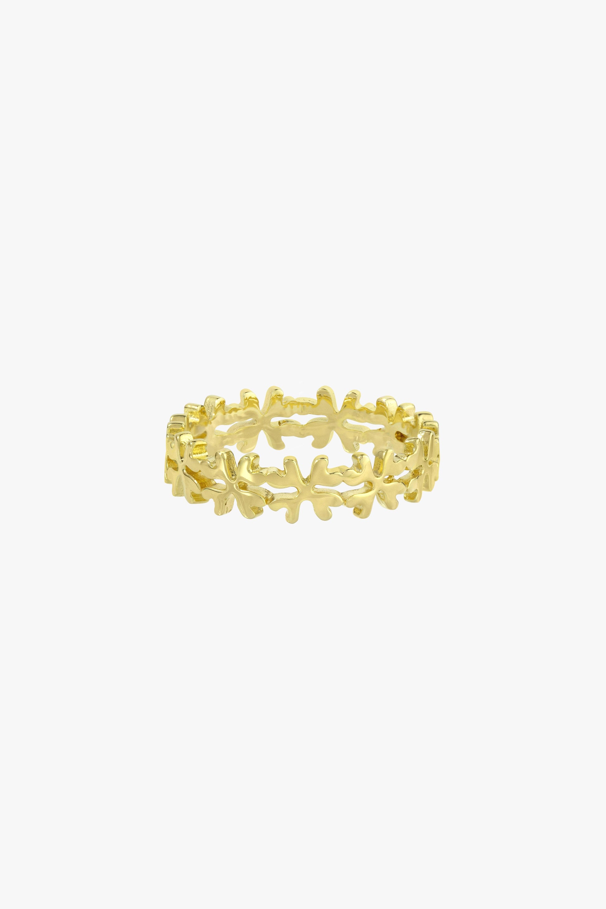 Clover club index ring gold plated-abc