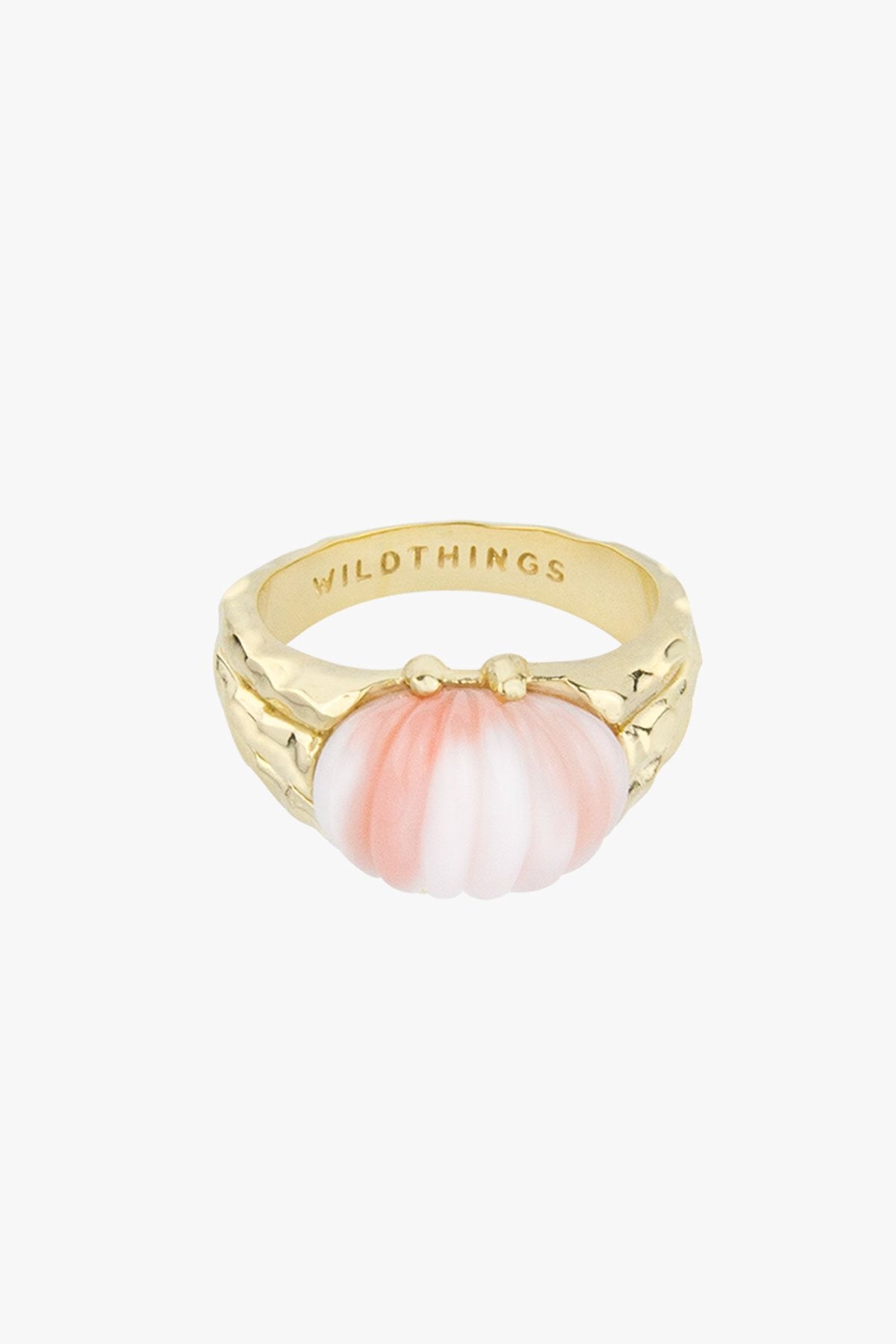 Dreamy shell pinky ring gold plated-abc