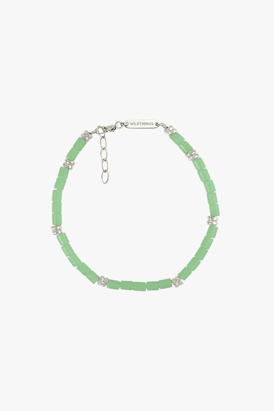 Sea green bracelet silver-Bracelet-wildthings_collectables-Silver---abc