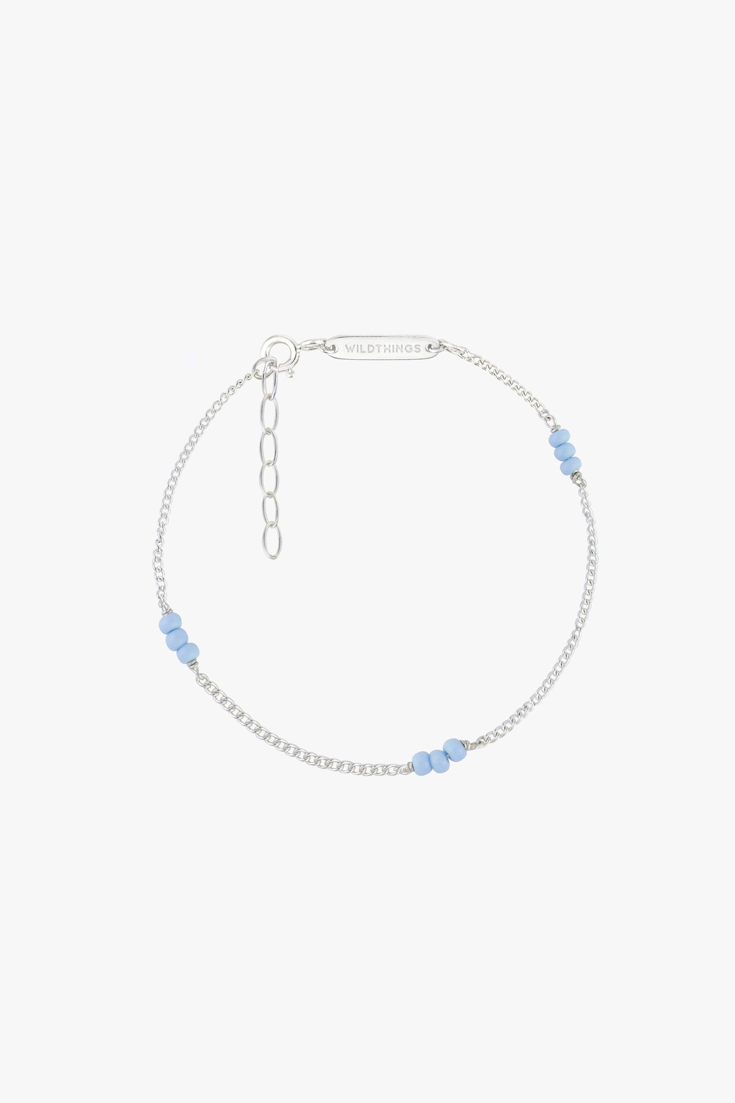 Triple blue beads bracelet silver-Bracelet-wildthings_collectables-Silver---abc
