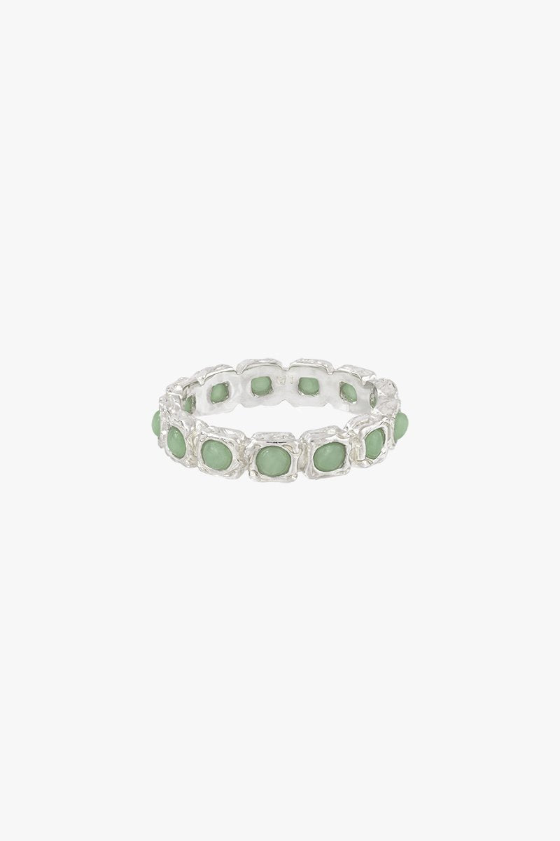 Eternity aqua ring silver-abc