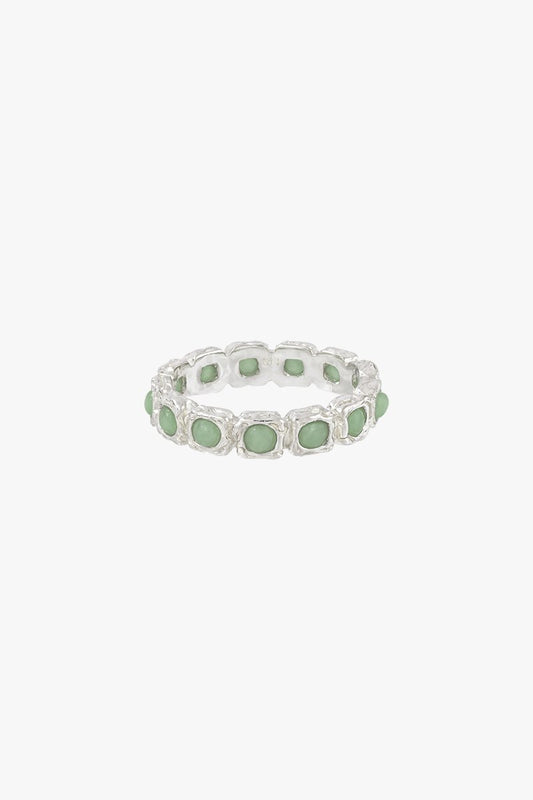 Eternity aqua ring silver-abc