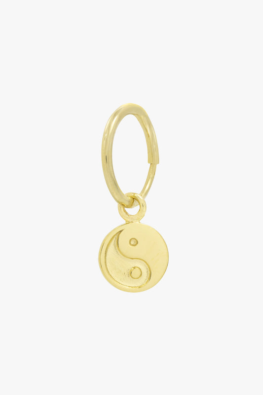 Yin yang coin earring gold plated-Earring-wildthings_collectables-Gold Plated---abc