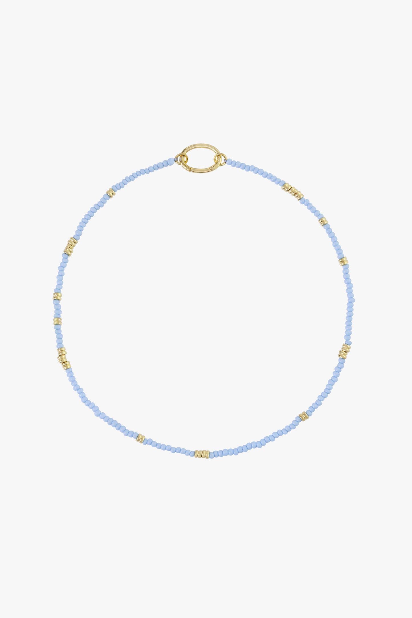 Blue clasp necklace gold plated-abc
