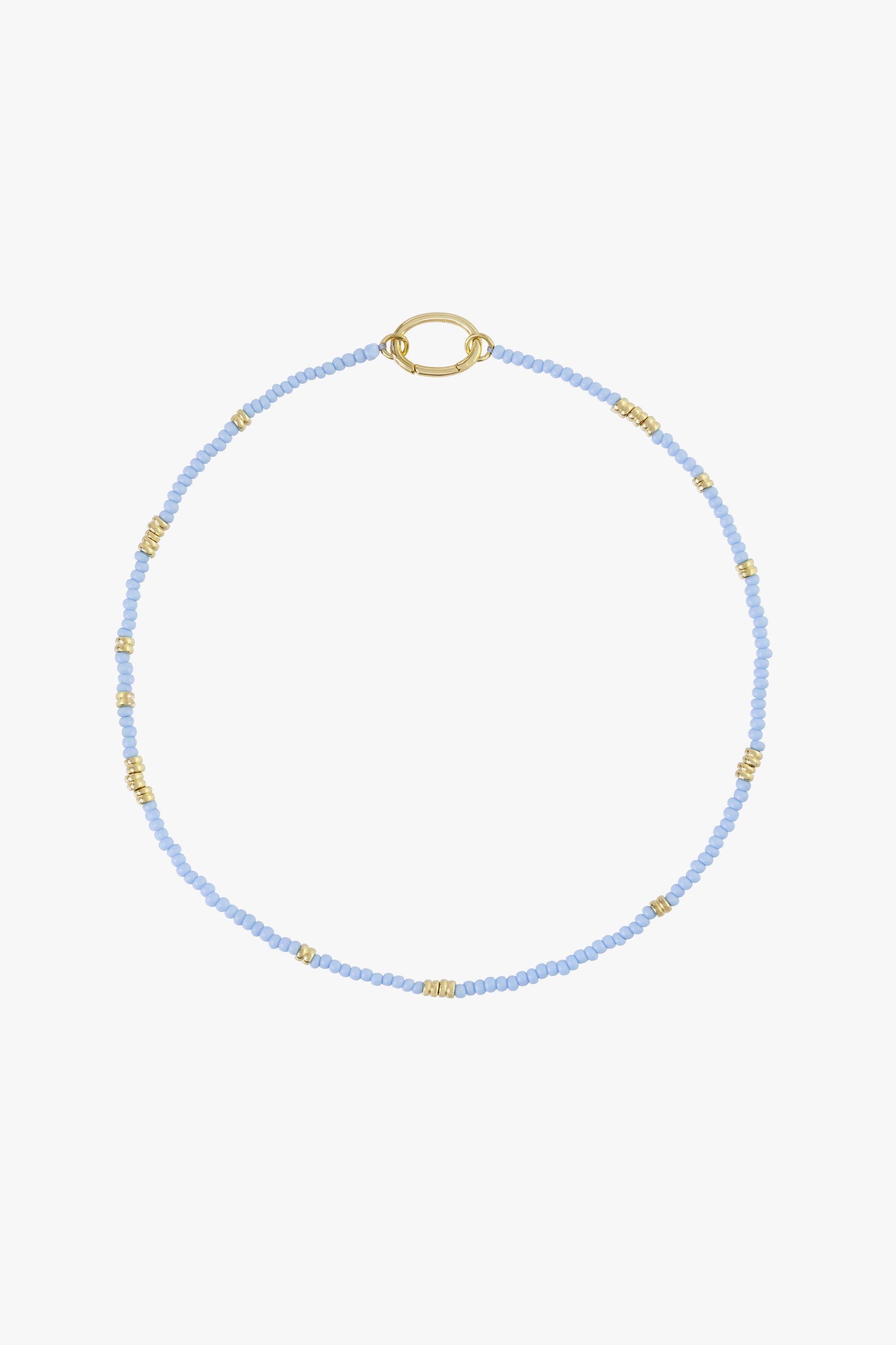 Blue clasp necklace gold plated-abc