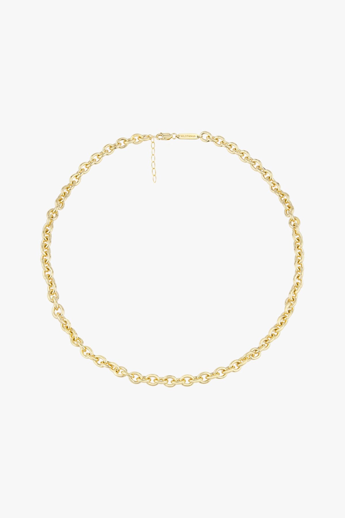 Statement chain necklace gold plated (40 cm)-Necklace-wildthings_collectables-Gold plated---abc