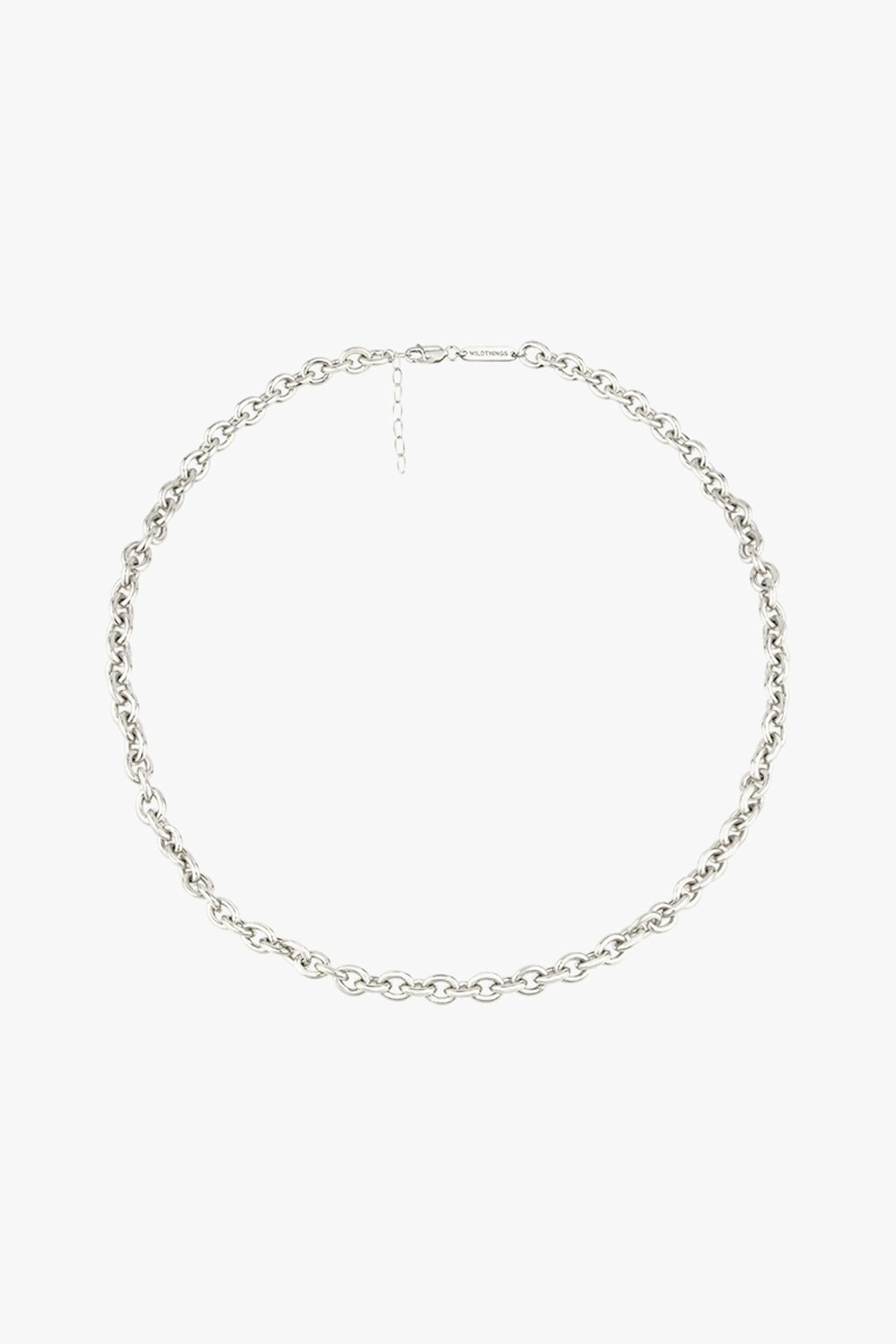 Statement Chain Necklace Silver (40 cm)-Necklace-wildthings_collectables-Silver---abc