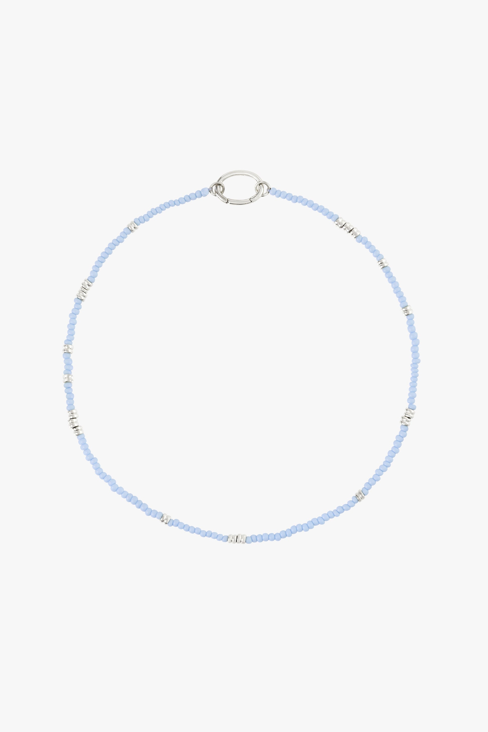 Blue clasp necklace silver-abc