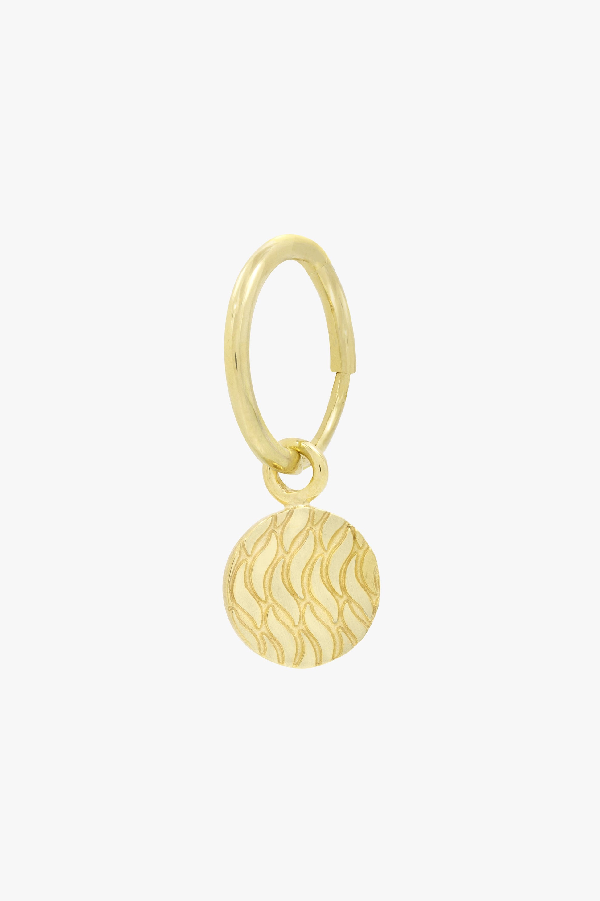 Waves coin earring gold plated-Earring-wildthings_collectables-Gold plated---abc